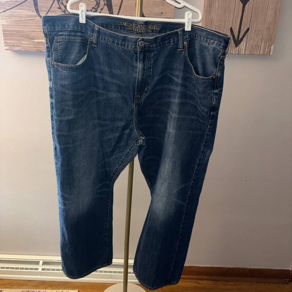 American Eagle Outfitters Men’s Dark Blue Relaxed Fit Jeans